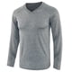thumbnail image 1 of pstuiky camisas de manga larga para hombre, Blusa de moda para hombre, camiseta de manga larga con cuello en V Tops de talla grande para hombre xxl, 1 of 8