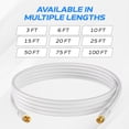 thumbnail image 7 of Cables Direct Online 3FT White RG6 Coax Cable & 45-Mile Indoor Digital HDTV Antenna Combo – Flat Dual-Color VHF/UHF TV Antenna with F-Type Coax Extension for Satellite, Cable TV, Free Local Channels, 7 of 7
