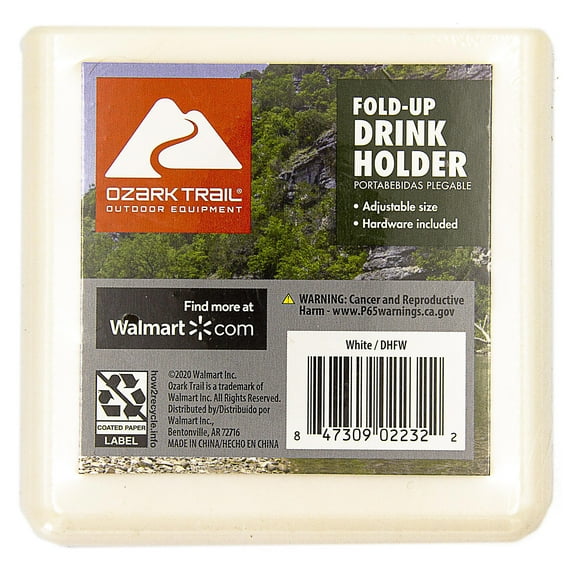 Ozark Trail White Colored Foldup Drinkware Holder Marine, Perfect or use in your Boat.