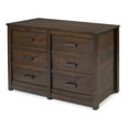 thumbnail image 5 of Camaflexi Carmel 6 Drawer Dresser Solid Wood, Antique Walnut, 5 of 6