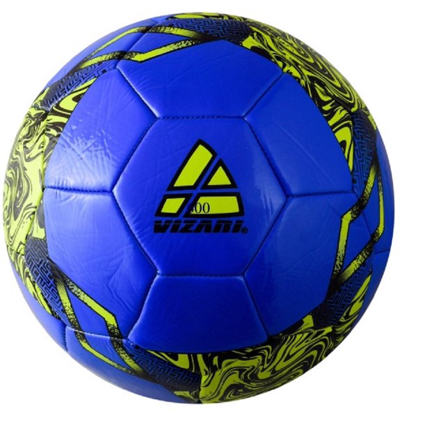 Vizari Unisex Toledo Soccer Ball, Youth, Blue/Neon Yellow, 3