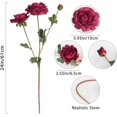 thumbnail image 3 of Burgundy Ranunculus Artificial Flower 5Heads '' Long Stems Silk Ranunculus Fake Buttercup Artificial Flowers for DIY Wedding Bouquets Home Kitchen Decorations (Burgundy), 3 of 4