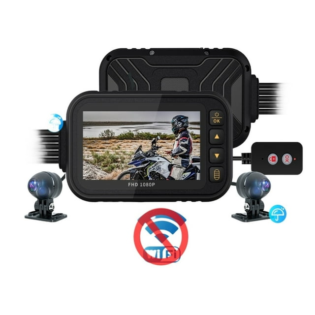 3" Screen Full Body Waterproof Motorcycle DVR Dash Cam 1080P Front Rear View Motorcycle Camera Recorder Box ,Clear Images