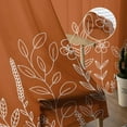 thumbnail image 5 of Burnt Orange Fall Sheer Curtains 84 Inches Long 2 Panels Set, Window Sheer Curtains for Living Room/Bedroom, Thanksgiving Eucalyptus Leaves Abstract Light Filtering Rod Pocket Curtain 52'' x 84'' x 2, 5 of 7