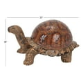 thumbnail image 4 of 11" x 6" Brown Polystone Turtle Sculpture, by DecMode, 4 of 11