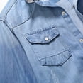 thumbnail image 5 of QHFBli Men's Denim Long Sleeve Shirt Slim Fit Button Down Shirt, 5 of 7