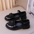 thumbnail image 2 of Otqutp Mary Jane Shoes for Girls Bow School Dress Flats Non-Slip School Shoes Toddler Princess Leather Shoes for Kids, 2 of 6