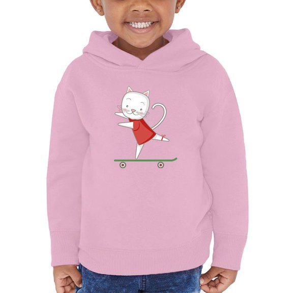 Cool Cat On Skateboard Hoodie Toddler -Image by Shutterstock, 2 Toddler