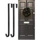 thumbnail image 1 of Metal Wreath Hanger for Door, Heavy Duty Door Hook, No Drill Christmas Decorations, 2 Pack Rustproof Wreath Holder, 1 of 4
