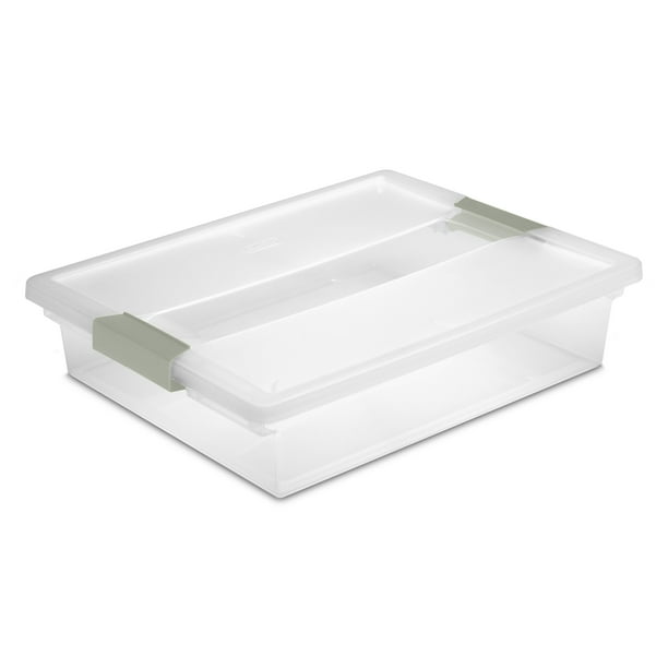 Sterilite Large Clip Box Plastic, Green River