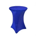 thumbnail image 3 of BalsaCircle Cocktail Spandex Fitted Stretchable Elastic Tablecloth Royal Blue, 3 of 8