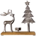 thumbnail image 3 of Northlight Reindeer and Tree Metal Christmas Tealight Holder - 10.5", 3 of 6