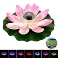 thumbnail image 2 of Floating LED Pond Lotus Light Gradient 7-Colors RGB Waterproof Flower Night Lamp Pool Decoration Wedding Decor Solar Charging Polysilicon Lithium Battery, 2 of 9