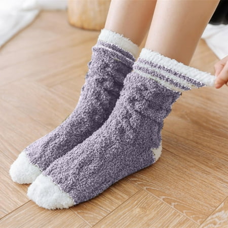 

Tangnade Fashion 1 Pairs Womens Winter Warm Fuzzy Socks Slipper Socks Womens Soft Fuzzy Sleeping Socks Fuzzy Slipper Socks