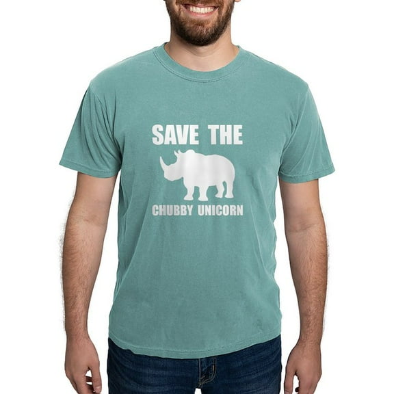 CafePress - Chubby Unicorn Rhino T Shirt - Mens Comfort Colors Shirt
