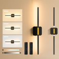 thumbnail image 1 of Apliques de pared GvvooHome, paquete de 2, 28", con batería, regulables y control remoto, 1 of 9