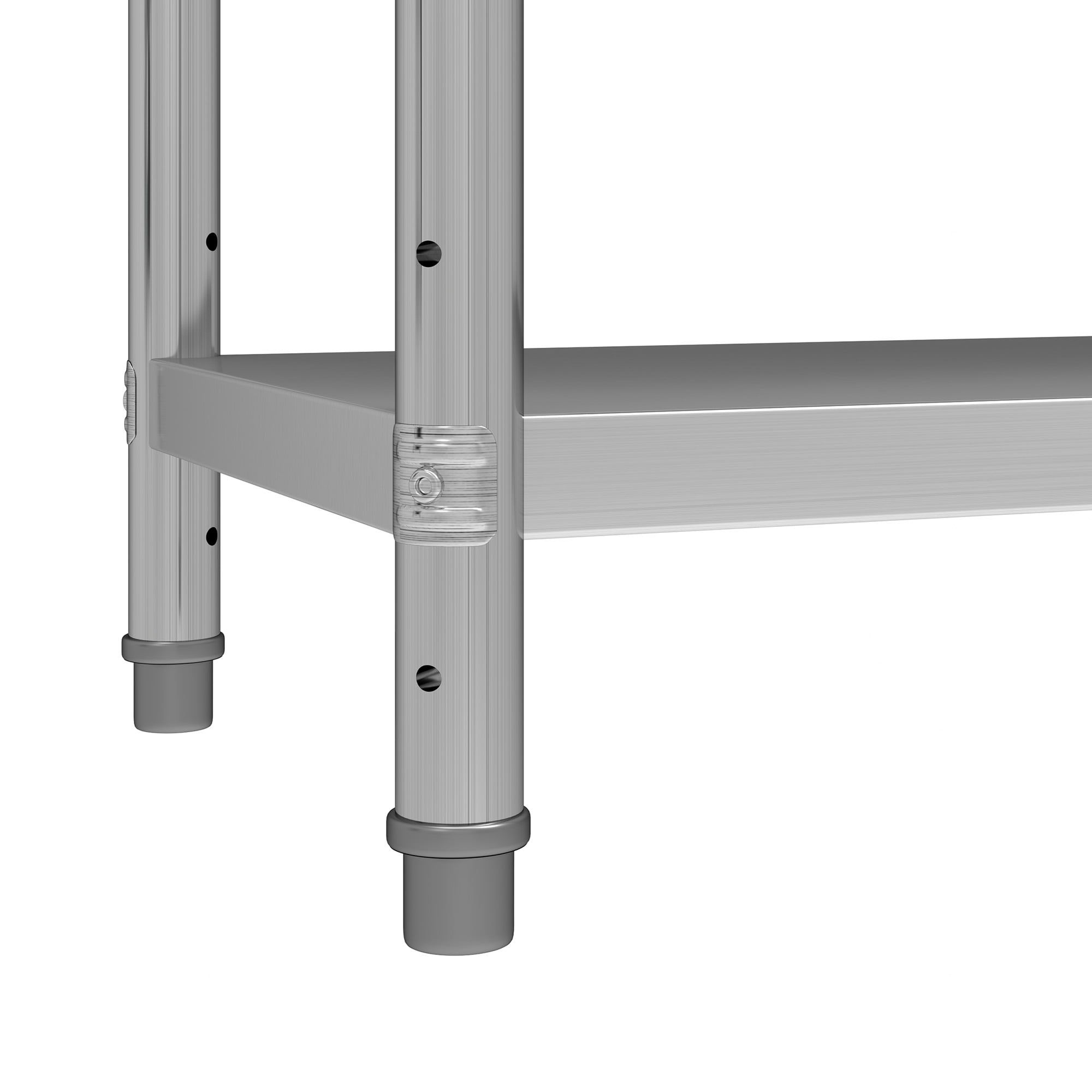 Uforic 72" x 24" Stainless Steel Work Table with 3 Drawers, Adjustable Storage Shelf, Heavy-Duty NSF Prep Table for Kitchen, Restaurant