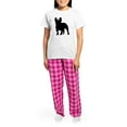 thumbnail image 4 of CafePress - French Bulldog Silhouette Women's Light Pajamas - Women's Short Sleeve Print T-Shirt and Pants Light Cotton Pajama Set, 4 of 7