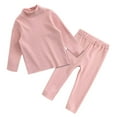 thumbnail image 2 of XXWXYD Girls Long Sleeve Moc𝗄 Turtleneck Shirt and Leggings Set, Soft Stretc𝗁y Comfortable Clothing for Toddler to Big Kids, Ribbed Knit Winter Outfit, 2 of 4