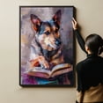 thumbnail image 6 of Swedish Vallhund Decor Poster Unframe, Swedish Vallhund Dog Canvas Wall Art, Dog Reading Book Canvas Print Painting Poster Wall Decor Dog Lovers Gifts, 6 of 6