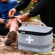 thumbnail image 5 of Bolsa de primeros auxilios, bolsa médica vacía, organizador portátil y compacto para maletín de transporte, bolsa médica M Gray, 5 of 9