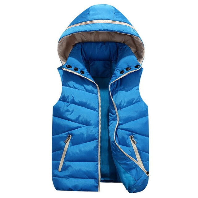 AAMILIFE Gilet Garçon en Coton à Capuche Sans Manches Gilet pour Enfants Veste Manteau