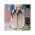 thumbnail image 3 of Frontwalk Women Flats Round Toe Boat Shoes Hollow Out Loafers Walking Casual Moccasins Womens Slip On Beige 8, 3 of 3