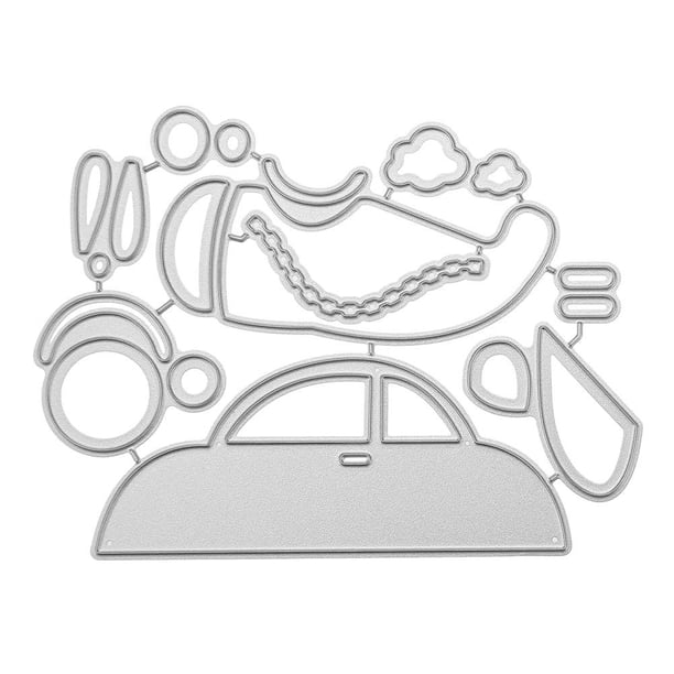 Cuadros Decorativos Troqueles de corte de coche plano plantillas para álbum de recortes en relieve tarjeta de álbum para manualidades DIY JShteea Nuevos Originales