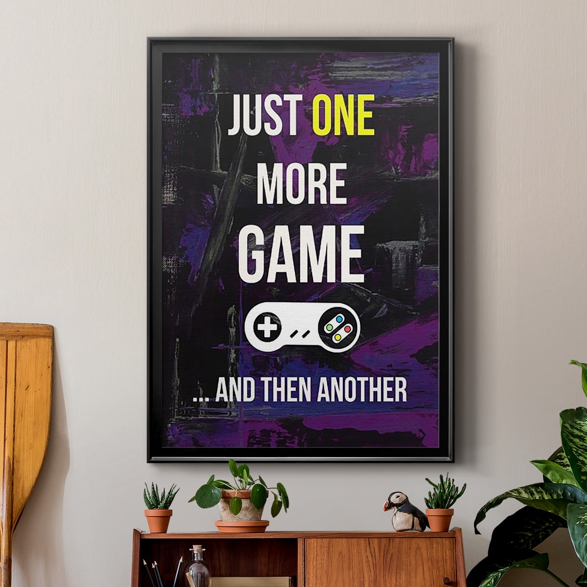 Gamer at Play II Premium Framed Print, in Gold, Black, or Silver - Ready to Hang