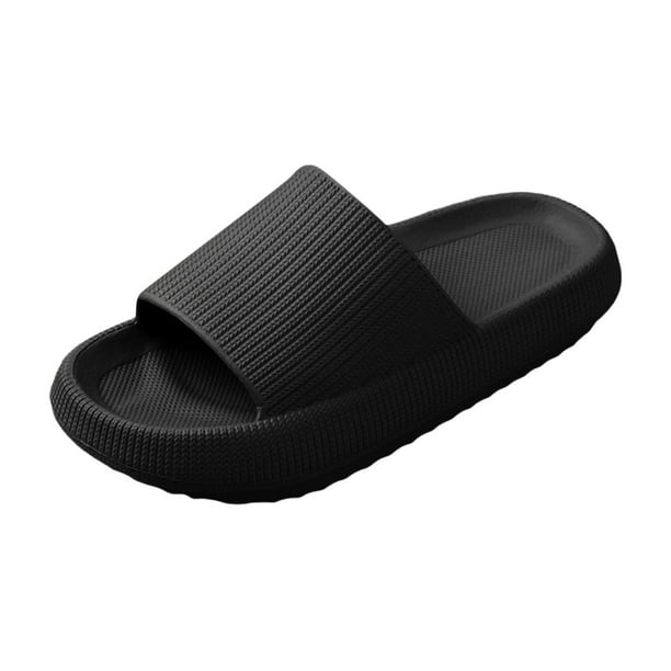 Plain black best sale slippers
