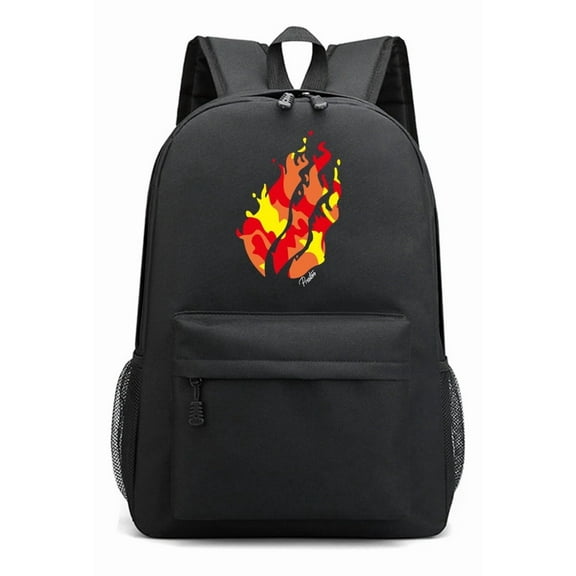 Preston Playz Anime Themed Black Backpack for Class, Cool Gaming Style Laptop Bag, Lightweight and Roomy for Supplies or Travel Essentials