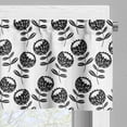 thumbnail image 5 of Ambesonne Boho Valance & Curtain, Monochrome Flowers Antique Art, 55"x45", Charcoal Grey and White, 5 of 7