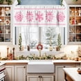 thumbnail image 2 of Christmas Kitchen Valances for Windows Christmas Pink Watercolor Snowflakes 54" W x 18" L Window Valances Rod Pocket Short Curtains for Bathroom, Living Room, Bedroom, Farmhouse, Cafe, 2 of 6