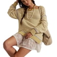 thumbnail image 4 of Women's Long Sleeve Crewneck Casual Loose Pullover Sweater Jumper Tops Stripe Knitted Sweater Fall Winter Outfits, 4 of 9