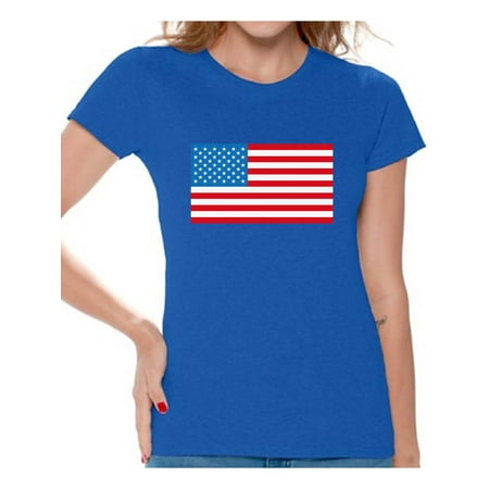 Awkward Styles Women's American Flag Graphic T-shirt Tops USA Flag Patriotic