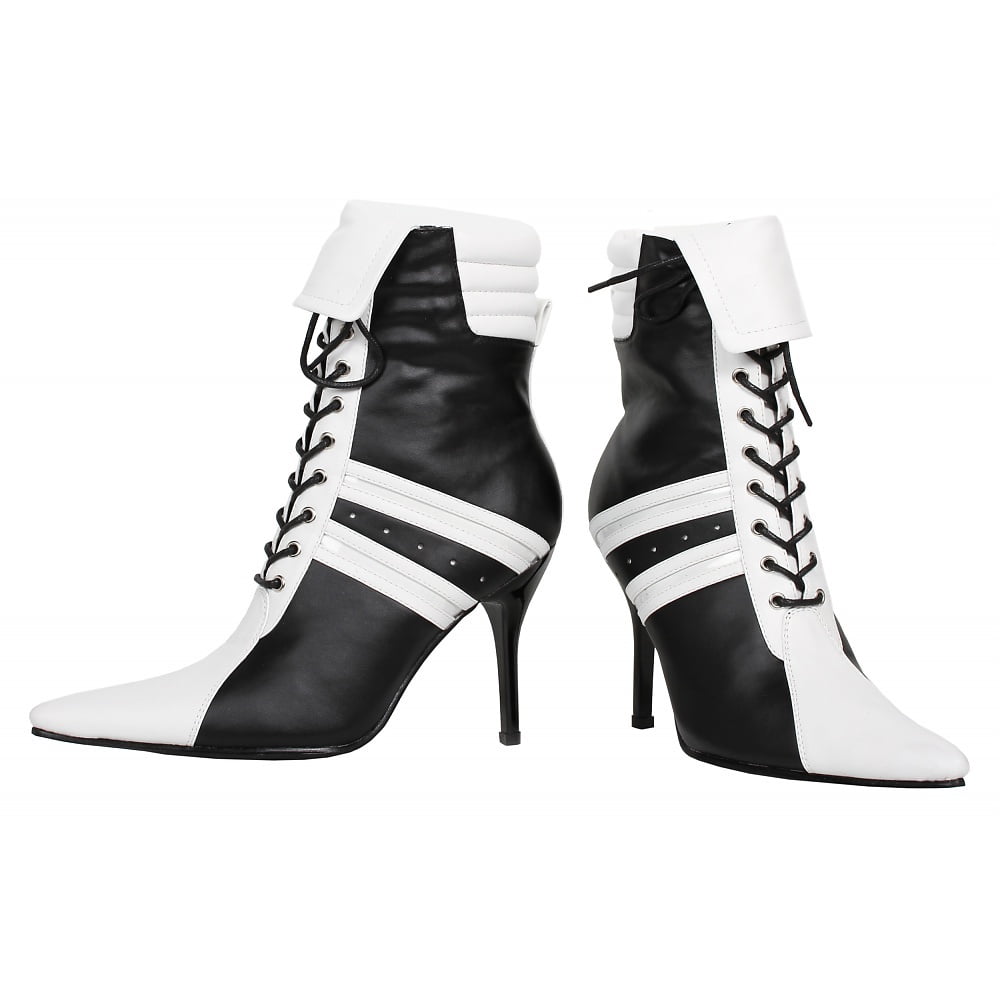 cairo black lycra buckle platform ankle boots