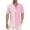 Pink trendy tops for Men, variant on Loose Hawaiian Beach Shirts for Men Fashion Tees Stripe Color Block Teens Tops Short Sleeve Turndown Collar Button Activewear Casual Relaxed Summer Red XXXXL