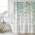 thumbnail image 6 of Eucalyptus Leaves Shower Curtain Set - 48" x 72" Washable Bathtub Curtain with 12 Hooks, Sage Green Summer Botanical Weeping Wooden Waterproof Fabric Stall Shower Curtains for Bathroom/Bathtub Décor, 6 of 6