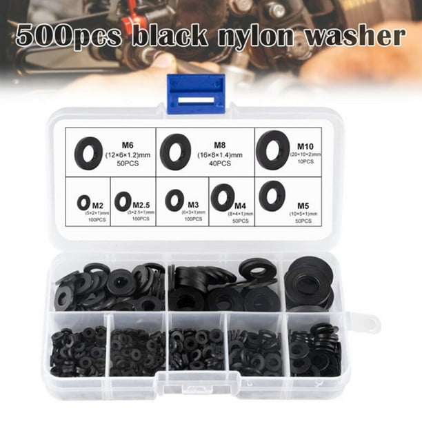 Rondelles Plates En Nylon M2 – 50 Pièces, Diamètre 5mm, épaisseur 1mm – Lot Pratique