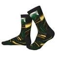 thumbnail image 2 of Bingfone Compression Socks for Women and Men Long Socks for Running Athletic Cycling Nurse- Green Marble, 2 of 7