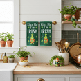 thumbnail image 4 of Serafina Home St. Patrick's Day Kitchen Towels: Cute Irish Gnome and Decorative Shamrocks Clovers, Kiss Me Saying Set, 4 of 9