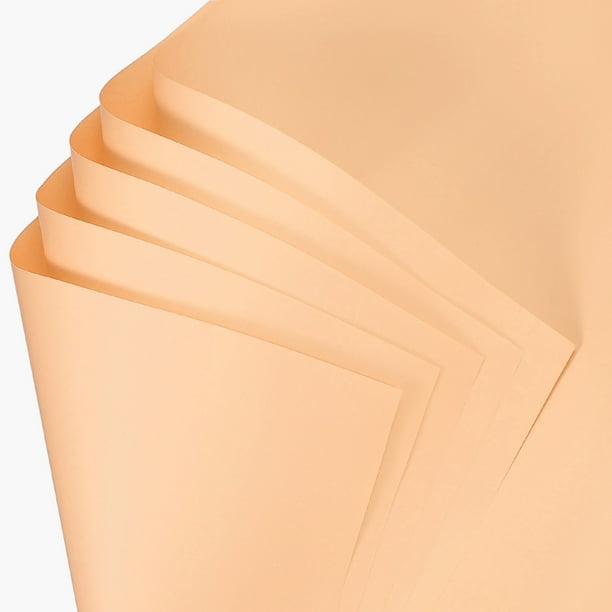 Uxcell 60 Hojas de Papel de Envoltura de Flores 21.5" x 21.5" Papeles Impermeables Naranja Oscuro