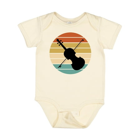 

Inktastic Violin Music Retro Sunset Gift Baby Boy or Baby Girl Bodysuit