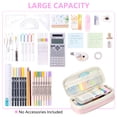 thumbnail image 6 of Rirool Large Capacity Pencil Case, Expandable Pencil Pouch Big Pen Bag for School Supplies with Zipper, Deformable Organizer for Teen Girls Boys, Pink, 6 of 7