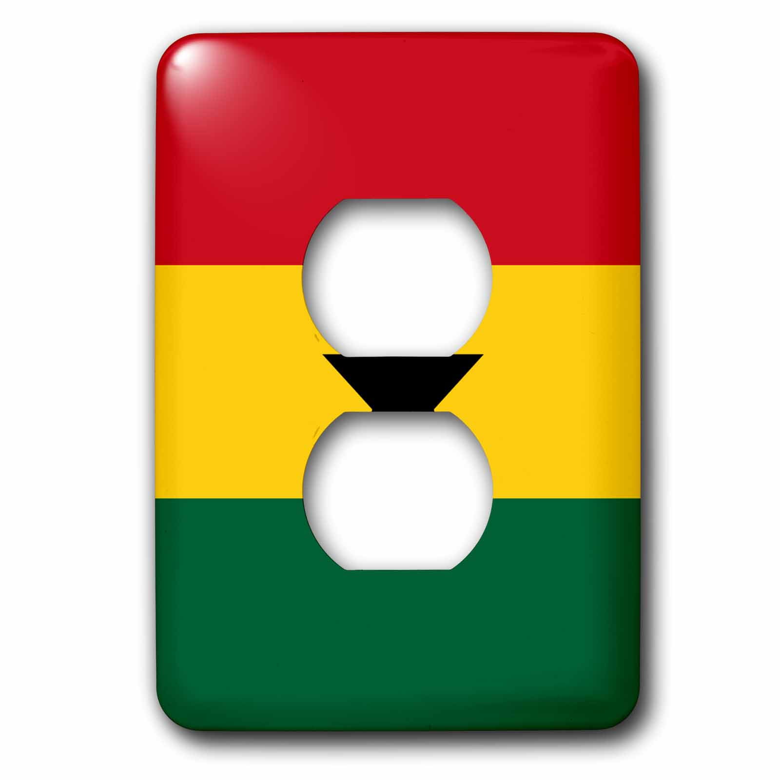 3dRose Ghana Flag 2 Plug Outlet Cover (lsp_31546_6)