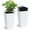White, variant on CazToi Set of 2 Self-Watering Planters 22.5 Inch Tapered Pots with Water Gauge for Indoor Outdoor