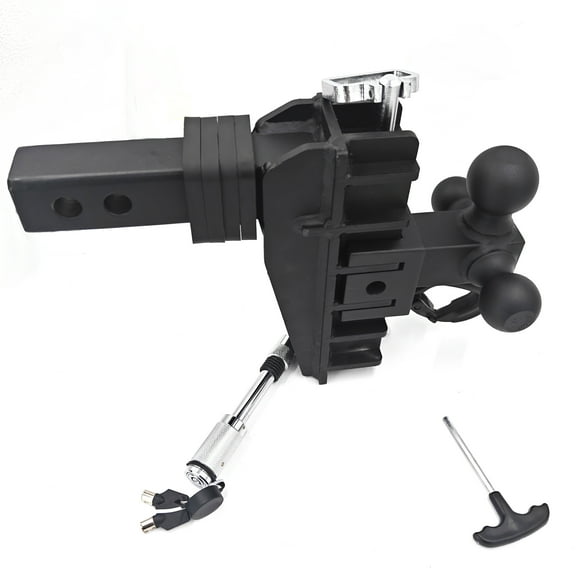 Adjustable Trailer Hitch, Heavy Duty Dual/Tri Ball(2" X 2-5/16") Tow Hitch Fits 2-Inch Receiver, 6-Inch Drop/Rise Ball Hitches Trailer Hitches with Anti-Theft Pin, 20,000 LBS GTW for Truck Trailer