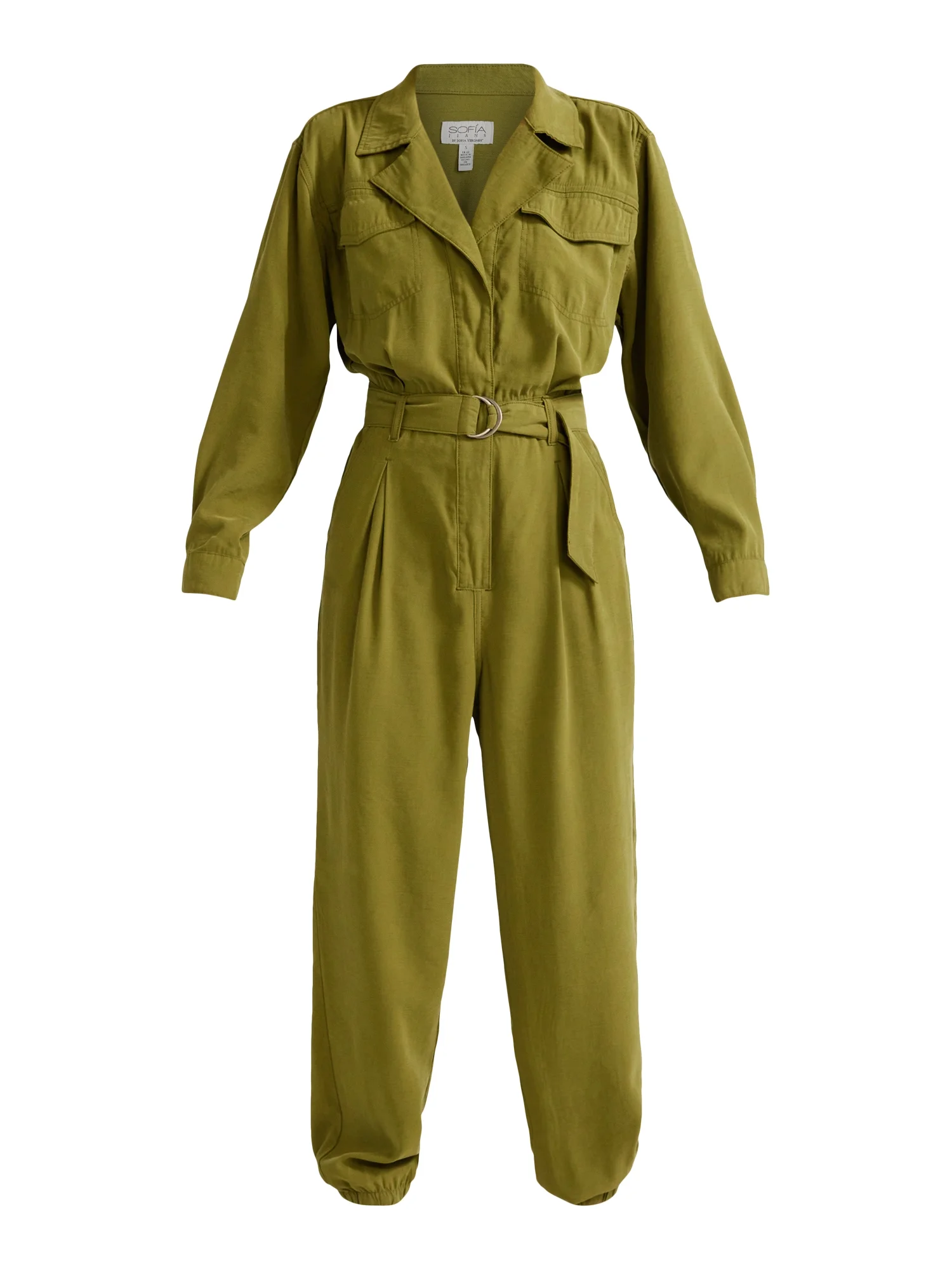 Sofia Jeans Women's and Women's Plus Size Utility Jumpsuit with Long Sleeves, 26" Inseam, Sizes XS-5X