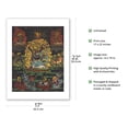 thumbnail image 2 of Yama Dharmaraja - Buddhist Protector Deity - Vintage Tibetan Thangka Buddhist Painting c.1800s - Bamboo Fine Art 290gsm Paper (Unframed) 17x22in, 2 of 4
