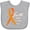 AC-Heather Grey, variant on Inktastic Faith over Fear Leukemia Awareness with Orange Ribbon Boys or Girls Baby Bib